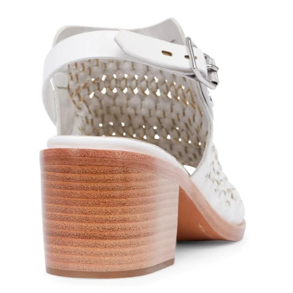 Rag & Bone Wyatt Mid Heel sandal Ivory Woven 8 - Picture 3 of 9